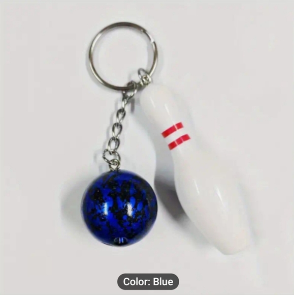 NWT (3) individual bowling ball & pin keychain. - Picture 3 of 3